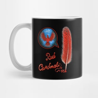 Red Cardinal bird feather red bird Mug